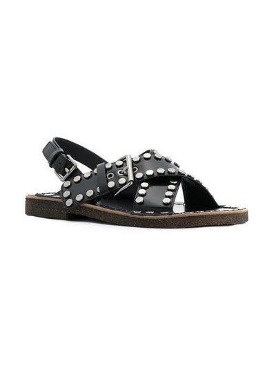 prada sandal slides|prada studded pony skin sandals.